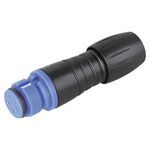 Binder 99 9210 060 04 Female Cable Mnt 4 Pin Blue Code with Solder Termination
