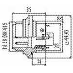 Binder 99-0711-00-05 M Panel Mnt 4+PE Pin with Screw Termination