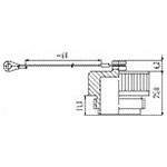 Binder 08 0428-000-000-Protection Cap with 60mm Strap for Female Panel Mount