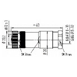 Binder 99-0430-19-04 Female 8-10mm 4 Pin Cable Mount with Screw Terminal