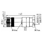 Binder 99-0430-19-04 Female 8-10mm 4 Pin Cable Mount with Screw Terminal