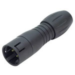Binder 99-9125-00-08 Male Cable Mount 8 Pin Black Code with Solder Terminal