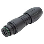 Binder 99-9106-00-03 Female Cable Mount 3 Pin Black Code with Solder Terminal