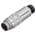 Binder 99-5109-15-04 Male Cable Mount Silver Plated 4 Pin with 4-6mm Outlet