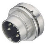 Binder 09-0127-00-07 Male 7 Pin Panel Mount Screw with Solder Terminal