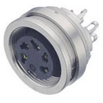 Binder 09-0174-00-08 Female 8 Pin Panel Mount Screw with Solder Terminal