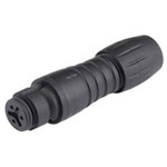Binder 99-9210-00-04 Female Cable Mnt 4 Pin Black Code with Solder Termination