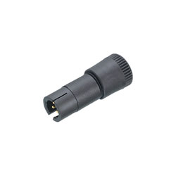 Binder 09-9767-70-04 Male 4mm 4 Pin Cable Mnt Str Relief with Solder Terminal