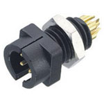 Binder 09-9765-30-04 Male 4 Pin Panel Mnt with Solder Terminal