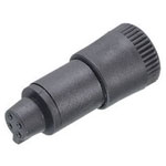 Binder 09-9790-71-05 Female 5mm 5 Pin Cable Mnt Str Relief with Solder Terminal