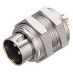 Binder 09-0077-00-03 Male 3 Pin Panel Mount Screw with Solder Terminal
