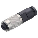 Binder 99-0406-00-03 Female 3.5-5mm 3 Pin Cable Mount with Solder Terminal