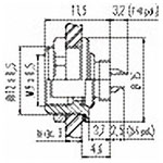 Binder 09-0408 80-03 Female 3 Pin Front Fastening with Solder Terminal