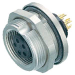 Binder 09-0412-80-04 Female 4 Pin Front Fastening with Solder Terminal