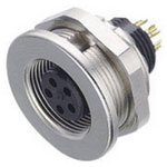 Binder 09-0412-00-04 Female 4 Pin Rear Fastening with Solder Terminal