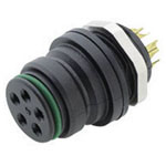 Binder 99-9128-00-08 Female Panel Mount 8 Pin with Solder Terminal