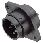Binder 09-0061-00-05 Male 5-8mm Panel Mnt 5 Pin with Solder Termination