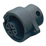 Binder 09-0212-00-04 F Panel Mnt 3+PE Pin with Screw Termination