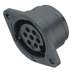 Binder 09-0066-00-07 Female 5-8mm Panel Mnt 7 Pin with Solder Termination