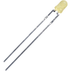 HLMP-1719 Avago 3mm Yellow LED 1.8V 2mA 2mcd 585nm