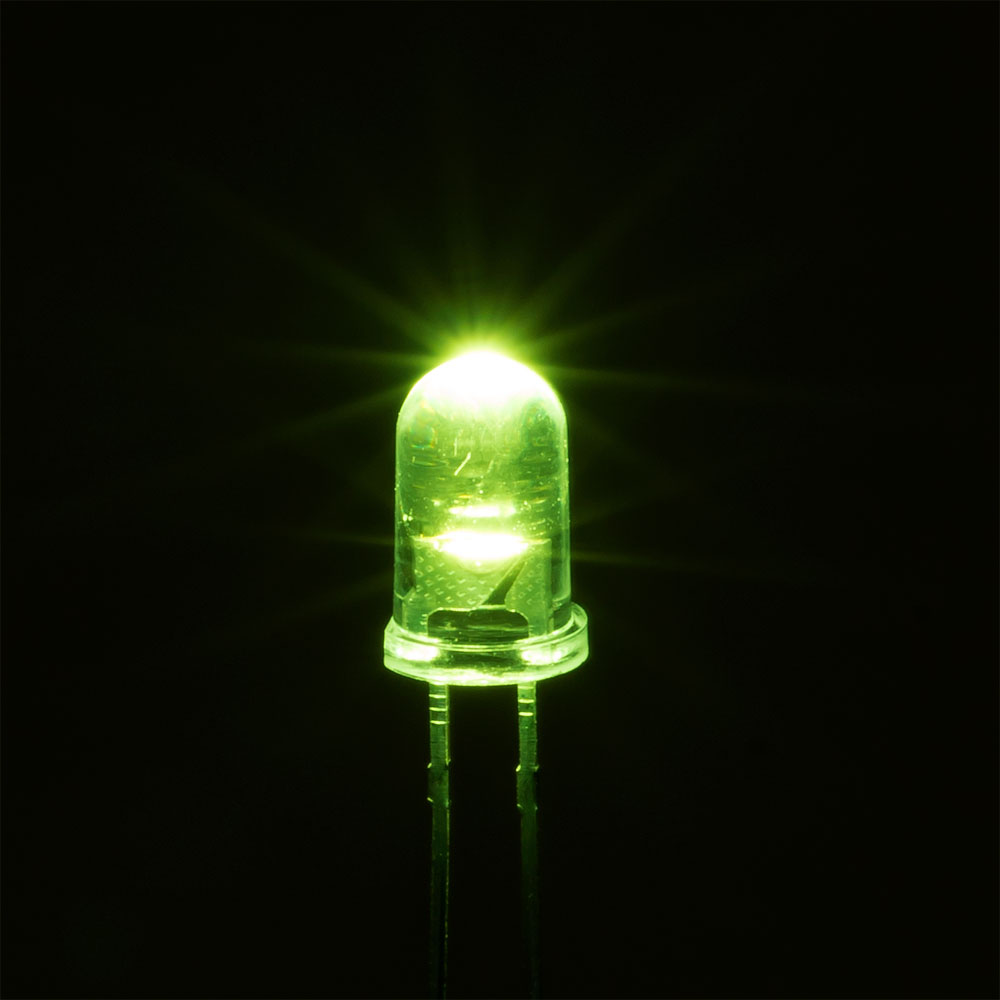 TruOpto OSG74L5111A 5mm Fluorescent Green 15° LED 22,000MCD Water 