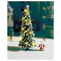 Noch 33910 N Scale Illuminated Xmas Tree With Santa Claus