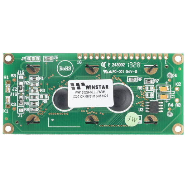 Winstar WH1602B-SLL-JWV 16x2 LCD VATN White on Black 6800 Interface ...