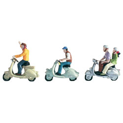 Noch 15910 HO Scooter Drivers 4 Figures and Accessories