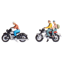 Noch 15904 HO Motorcyclists 3 Figures and Accessories