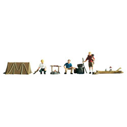 Noch 15878 HO Camping Trip 3 Figures and Accessories