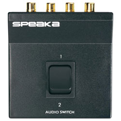 Speaka Audio switch Analogue inputs: 2x phono (stereo) Outputs: 1 x cinch