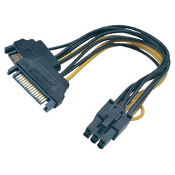 Akasa AK-CBPW13-15 SATA Power To 6-pin PCIe Adaptor Cable