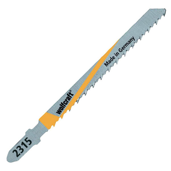 Wolfcraft 2365000 Jigsaw Blade HSS Fine Tshank Wood Plastic 10TPI