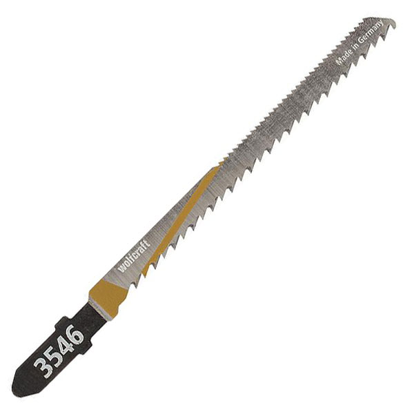 Wolfcraft 3546000 Jigsaw Blade HCS Rear Teeth Fine T-shank Wood 10...