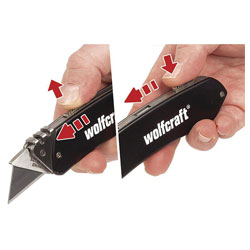 Wolfcraft 4124000 Aluminium Leisure Knife With Retractable Blade