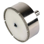 Wolfcraft 8911000 Hole Saw Diamond Coated Steel 68 x 25mm Includes Center Drill