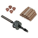 Wolfcraft 2918000 Dowel Kit with Centre Points, Drill, Depth Stop 10mm