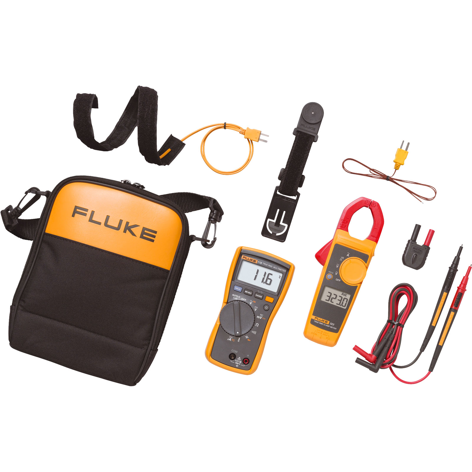 Fluke 116/323 HVAC True RMS Multimeter and Clamp Meter Combo Kit