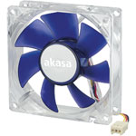 Akasa AK-190-BL Ultra Quiet Fan - 8cm - Emperor Blue