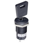NKK CKM13EFW01 3A High Security Key Switch SBDT on-off-on 250VAC 16mm Bushing