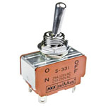 NKK Switches S823 30A Toggle DPDT On-Off-On 250VAC 22mm Lever Screw Lug