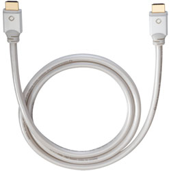 Oehlbach 92470 High Speed HDMI Cable with Ethernet HDMI M to HDMI M 0.75m White