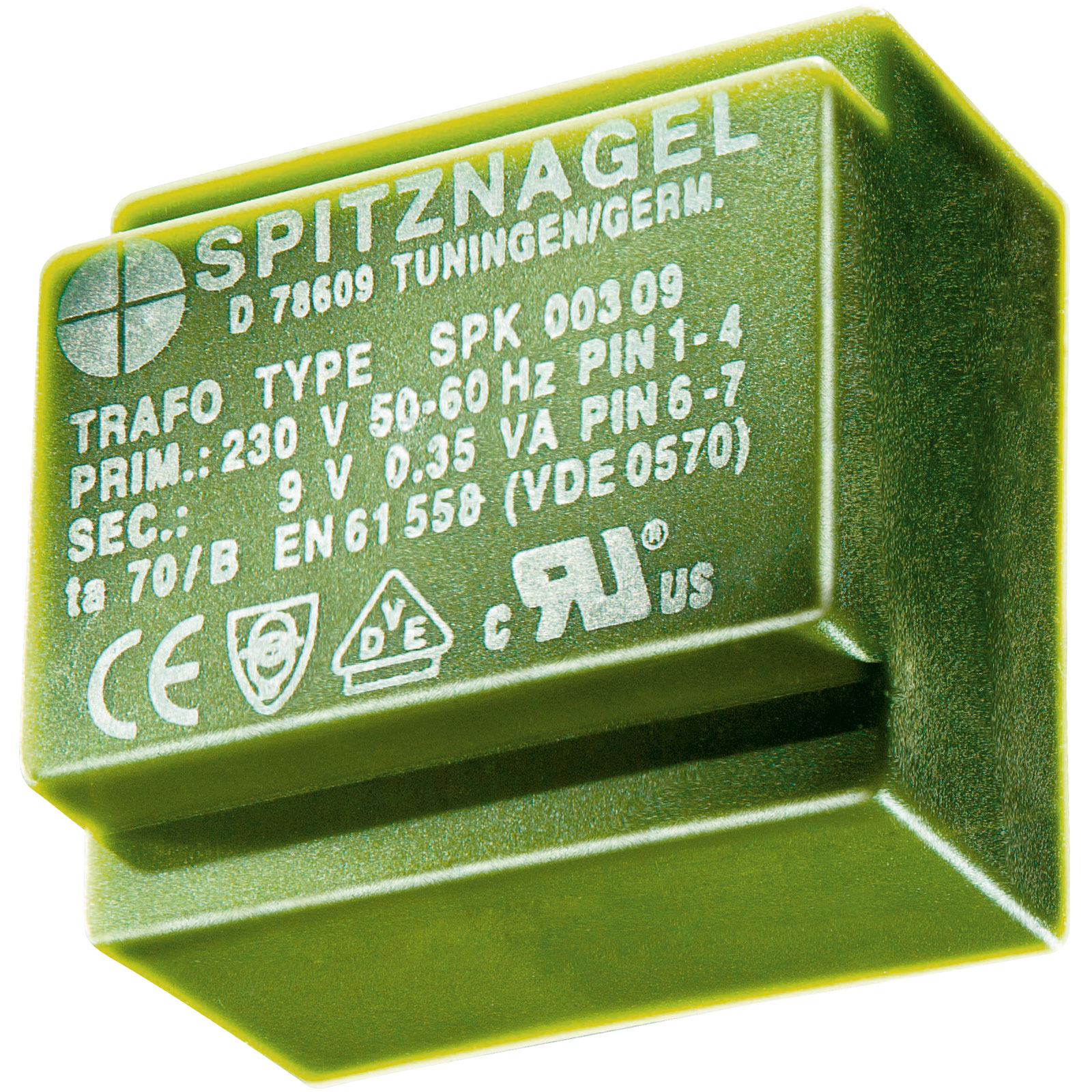 【中古】 Transfuse Organica Spitznagel SPK 00309 PCB Mount Transformer 230V to 9V 0.35VA
