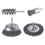 Wolfcraft 2133000 Wire Brush Set for Drills 4-pieces