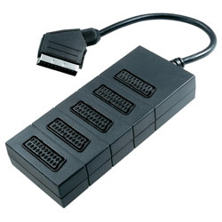 SpeaKa Professional 50204 Scart Y Adaptor Plug/Scart Socket 1 to 5 Distributor