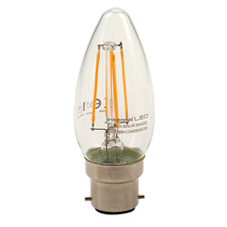 Integral LED B22 Candle Filament LED Bulb 4W (36W) Warm White 2700K 420lm ND