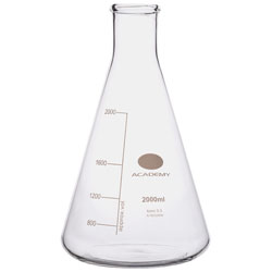 Academy Flask Boro Glass, 2000ml, Heavy Duty, Narrow Neck