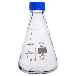 Simax Conical Wide Neck Flask Erlenmayer 1000ml with Screw Cap Single