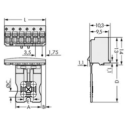 WAGO 2091-1110 picoMAX® 3.5 Female 10P Grip Plate