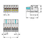 WAGO 2721-120/026-000 Female MCS-MIDI 20P 5mm Push Buttons0